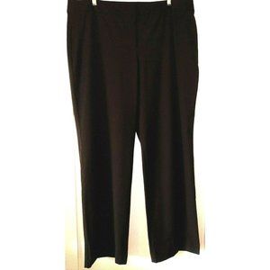 J.JILL NWT 18 Dark Brown Viscose Blend Unlined Straight Leg Pants 32" inseam